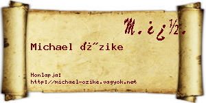 Michael Őzike névjegykártya